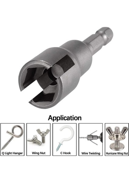 Oluklu Altıgen Saplı 65MM Elektrikli Tornavida Soket Anahtarı Kelebek Delik Sevıch (Yurt Dışından)
