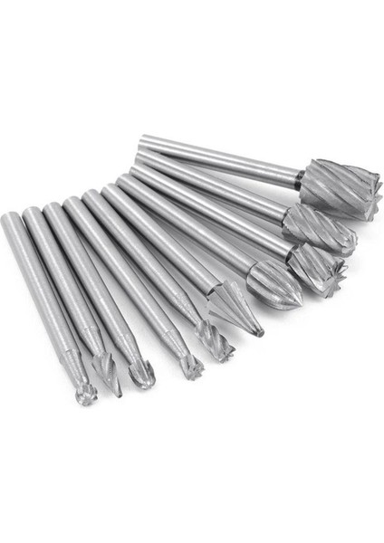 10 Adet Hss Tungsten Karbür Döner Kesme Çapak Seti Öğütücü Ucu 1/8 Inç (3mm) Shank Ağaç Işleme Oyma Aletleri (Yurt Dışından)