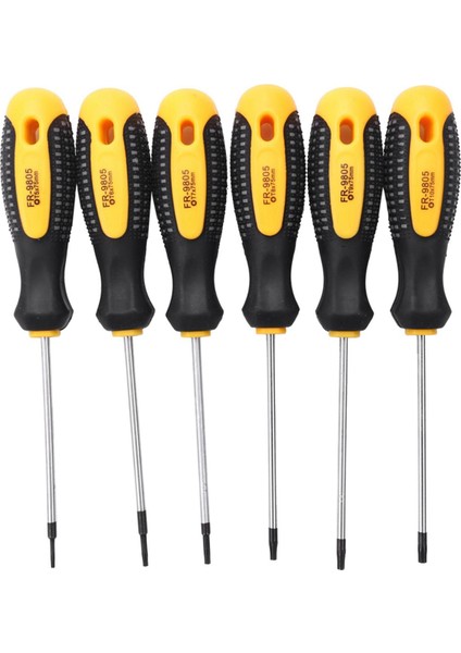1 Takım Cr-V Torx Tornavida Seti Delikli Manyetik T5-T10 Tornavida Seti Kiti Telefon Tamir El Aleti Seti (Yurt Dışından)