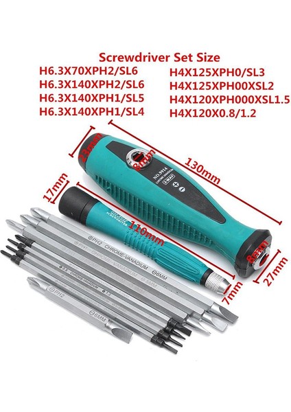 Dası Manyetik Tornavida Seti Hassas Manyetik Phillips Oluklu Yıldız Uçları Onarım Alet Setleri (2 Kolu + 8 Tornavida Kafası) (Yurt Dışından) modelleri