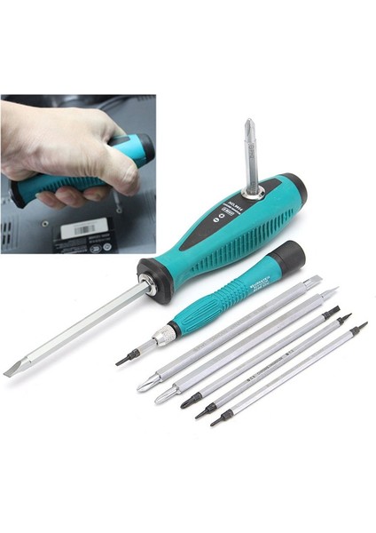 Dası Manyetik Tornavida Seti Hassas Manyetik Phillips Oluklu Yıldız Uçları Onarım Alet Setleri (2 Kolu + 8 Tornavida Kafası) (Yurt Dışından) fırsatları