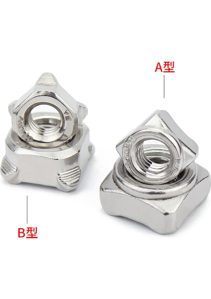 304 Paslanmaz Çelik Kare Kaynak Somunu Kare Somun Kare Nokta Kaynak Vidalı Kapak M5M6M8M10 (Yurt Dışından) modelleri