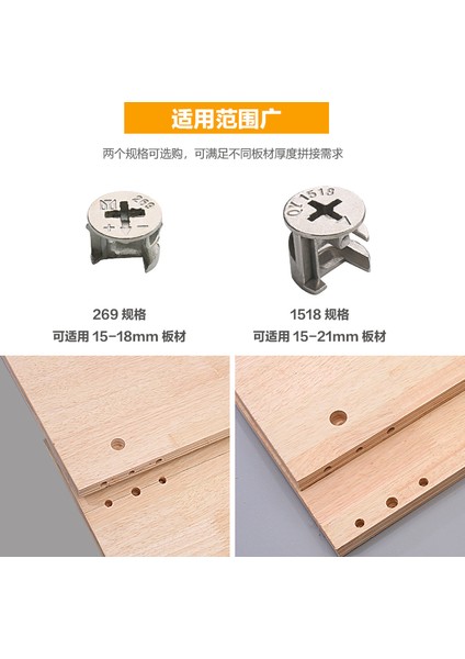 3'ü 1 Arada Vidalı Mobilya Konektörü Elbise Dolabı Bağlantı Fikstürü Eksantrik Somun Bağlantısı (Yurt Dışından) modelleri