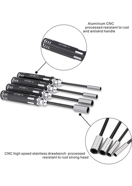 Altıgen Sürücü Kolu-4 Adet x Altıgen Soket Tornavidalar Anahtar-Siyah (Yurt Dışından) indirimleri