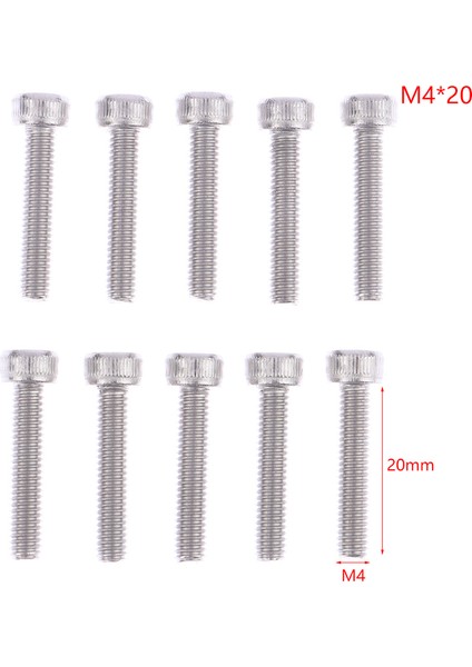 10 Adet Altıgen Soket Bisiklet Cıvatası Başlı Başlık Vidası 304 Paslanmaz Çelik DIN912 M4 Güneş Işığı Süper Mağaza (Yurt Dışından) fiyatları