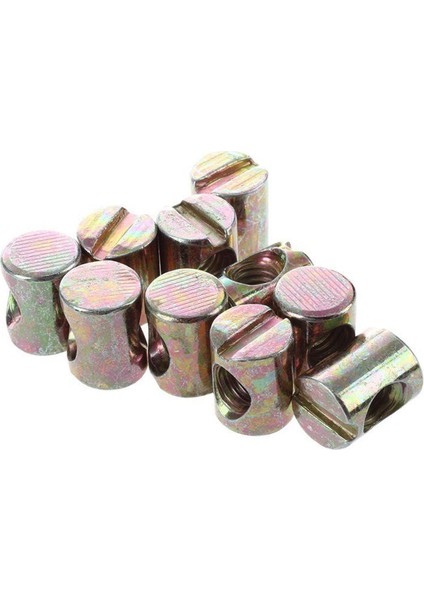 10 Adet M6 Varil Cıvata Çapraz Dübel Oluklu Mobilya Somunu Yataklar Için Beşik Sandalyeler (Yurt Dışından)