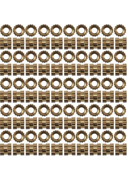 Yuvarlak Uçlu Gömülü SOMUNLAR-200(+/-%2) x Tırtıllı Somunlar-Pirinç Tonu (Yurt Dışından) fiyatları