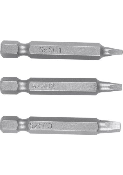 3 Adet 50MM 1/4 Inç Altıgen Kare Uçlar Kare Başlı Tornavida Uçları Seti (Yurt Dışından) indirimleri