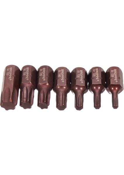 Broppe 7 Adet T20-55 Torx Tornavida Bit S2 Çelik 10MM Hex Shank Darbeli Tornavida Için T20/T25/T30/T40/T45/T50/T55 (Yurt Dışından) fiyatları