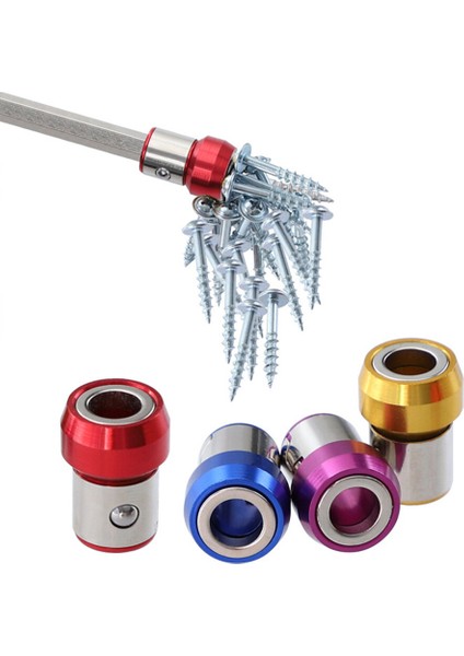 6.35MM Tornavida Manyetik Halka Alaşımlı Elektrikli Manyetik Halka Tornavida Uçları Korozyon Önleyici Güçlü Magnetizer Phillips Matkap Ucu Manyetik Halka (Yurt Dışından)