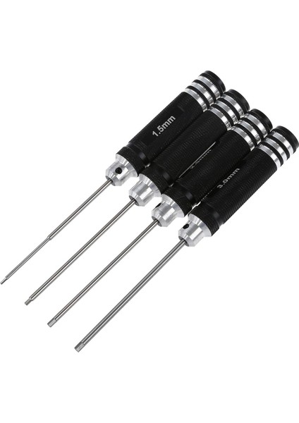 Xhhdqes Siyah 4 Adet 1.5mm 2.0mm 2.5mm 3.0mm Altıgen Tornavida Rc Helikopter Uçak Için (Yurt Dışından)