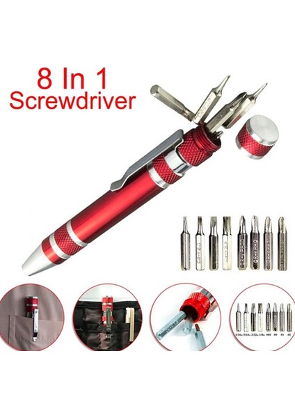 Çok Işlevli 8 In 1 Cep Hassas Mini Tornavida Kalem Onarım El Aletleri Seti Sevıch (Yurt Dışından) modelleri