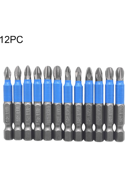 12 Adet Kaymaz Manyetik Ph1 Ph2 Ph3 Pz1 Pz2 Pz3 Elektrikli Tornavida Matkap Ucu (Yurt Dışından) fiyatları