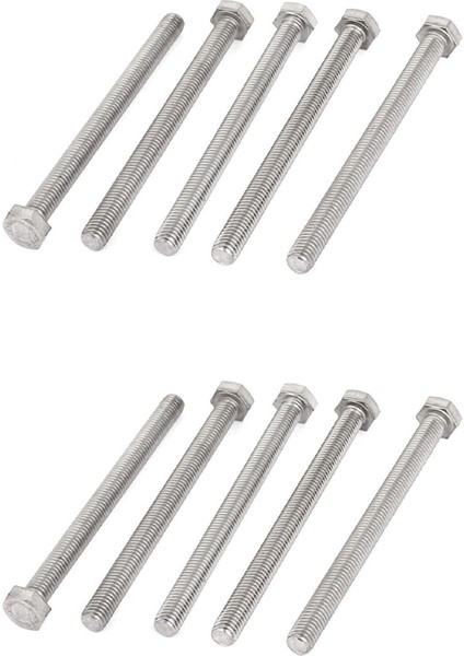 M8 x 100MM A2 Paslanmaz Çelik Tam Dişli Altıgen Başlı Vida Cıvatası 10 Adet (Yurt Dışından) fiyatları