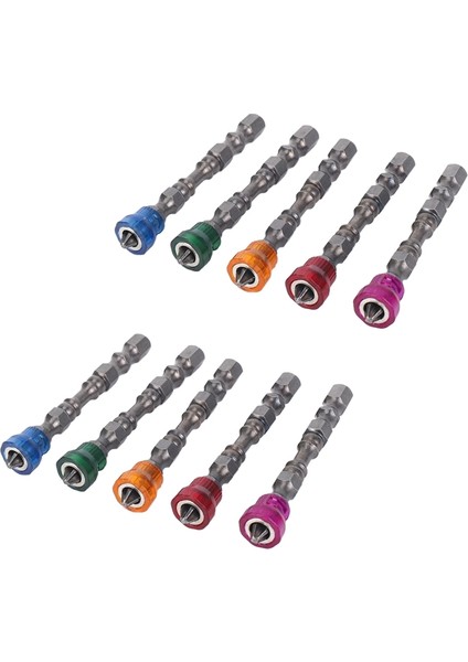 10X Kaymaz Elektrikli Altıgen Manyetik Tornavida 65MM S2 Ph2 Tek Kafa Bit Aracı 5 Renk (Yurt Dışından) modelleri