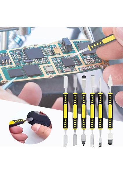 3/6/10/16 Adet Metal Kazayağı Cep Telefonu Notebook Açılış Onarım Aracı Kiti Çift Kafaları Metal Spudger El Aracı Kiti Çelik Pry Setleri (Yurt Dışından)