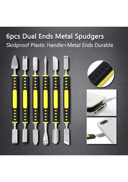 3/6/10/16 Adet Metal Kazayağı Cep Telefonu Notebook Açılış Onarım Aracı Kiti Çift Kafaları Metal Spudger El Aracı Kiti Çelik Pry Setleri (Yurt Dışından) fiyatları