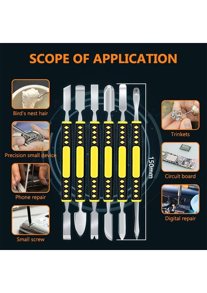 3/6/10/16 Adet Metal Kazayağı Cep Telefonu Notebook Açılış Onarım Aracı Kiti Çift Kafaları Metal Spudger El Aracı Kiti Çelik Pry Setleri (Yurt Dışından) modelleri