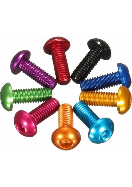 Suleve M3AH6 10 Adet M3 × 8mm Altıgen Soket Vidalar Yuvarlak Başlı Kapak Vidaları 7075 (Yurt Dışından)