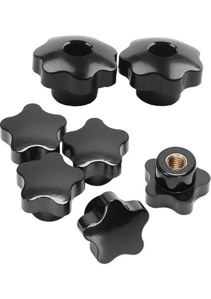 5 Adet M8 Dişi Konu 32MM Yıldız Kafa Sıkma Somunları Topuzu Kavrama Kolu ve 2 Adet M8 x 50MM Çap Konu Sıkma Yıldız Topuzu (Yurt Dışından)