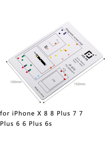 Profesyonel Manyetik Vida Mat Kılavuz Vida Pedi Kaleci Grafik Mat Cep Telefonu Tamir Aracı Iphone x 8 8p 7 7p 6 6 Artı 6s (Yurt Dışından)