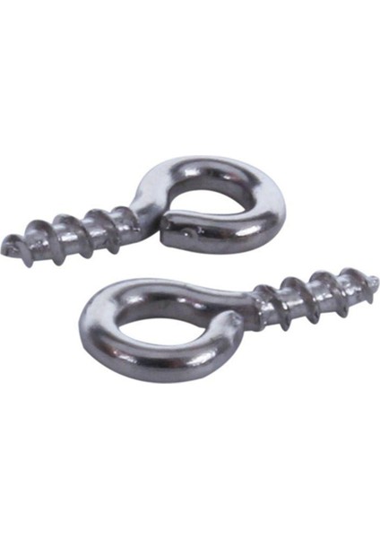 100 x 8mm x 4mm Vidalı Göz Kefaletleri Mücevher El Sanatları Bulguları (8X4MM Beyaz K) (Yurt Dışından)