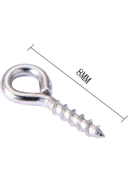 100 x 8mm x 4mm Vidalı Göz Kefaletleri Mücevher El Sanatları Bulguları (8X4MM Beyaz K) (Yurt Dışından) modelleri