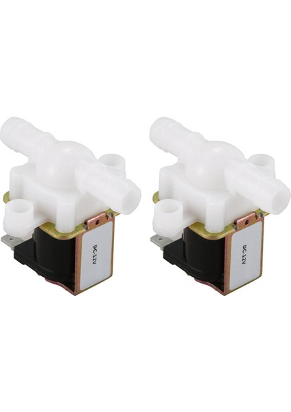 2x 3/8 Inç 12VDC Hortum Dikenli Elektrikli Solenoid Valf Plastik 12-Volt Dc Musluklar Için Çeşmeler, Beyaz ve Siyah (Yurt Dışından)