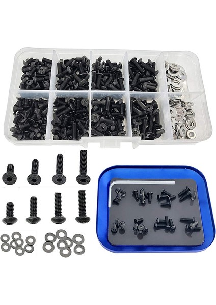 341PCS Rc Vida Seti M3 Düz Başlı/yuvarlak Başlı ve M3 M4 Düz Pullar (Yurt Dışından)