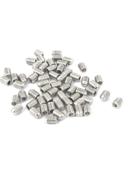 100 Adet Paslanmaz Çelik Altıgen Soket Seti: 50 Adet M2.5 x 3mm Başsız Fincan Noktası Başsız Vidalar ve 50 Adet M3X4MM Başlık Noktası Başsız Vidalar (Yurt Dışından)