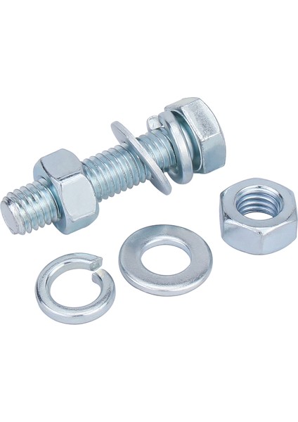 M5M6M8M10M12-M24 Sınıf 8.8 Galvanizli Altıgen Cıvata Seti Komple Vida Somunu Cıvata Kombinasyonu (Yurt Dışından) fırsatları