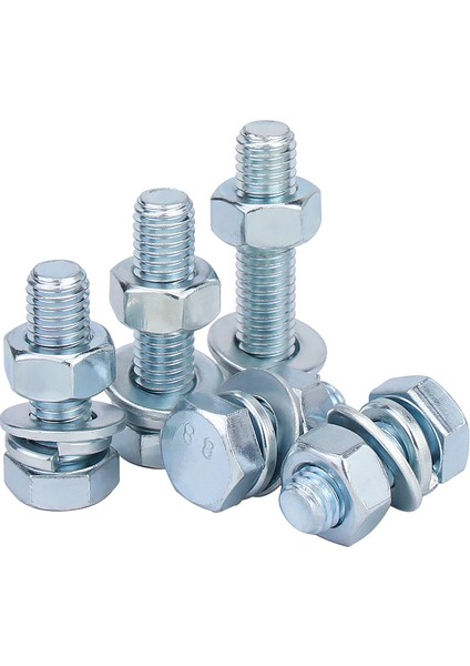 M5M6M8M10M12-M24 Sınıf 8.8 Galvanizli Altıgen Cıvata Seti Komple Vida Somunu Cıvata Kombinasyonu (Yurt Dışından) indirimleri