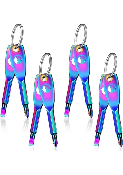 Takım Anahtarlık Tornavida Araçları 4'ü Bir Arada Tornavida Anahtarlık Düz Başlı ve Çapraz Anahtar Tornavida Aracı Çok Renkli (Yurt Dışından) modelleri