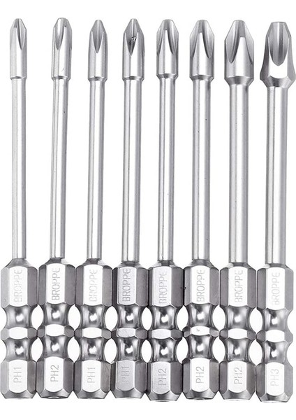 Broppe 8 Adet Darbe Phillips Tornavida Bit Seti Manyetik Tornavida Uçları ile Yüksek Tork Çapraz Tornavida Bit S2 (Yurt Dışından) fiyatları
