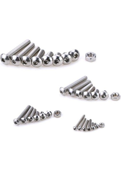 230 Adet M3 Paslanmaz Çelik Altıgen Altıgen Sürücü Düğme Kafası Soket Kapak Cıvata Vidalar Somun Çeşitler Kiti (M3) (Yurt Dışından) fırsatları