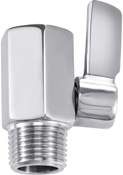 Duş Başlığı Kapatma Vanası, 304 Paslanmaz Çelik Mini Küresel Vana Npt Dişli (1/2 Inç Erkek x 1/2 Inç Kadın), 1 Paket (Yurt Dışından)
