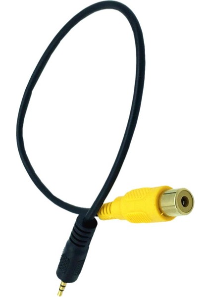 2,5 Mm'den 3,5 Mm'ye Kablo-1 x 2,5 mm Erkekten Rca'ya Dişi Kablo 1 x Mekanik Valf-Gümüş ve Siyah (Yurt Dışından)