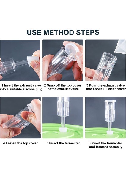 Fermantasyon Için Srıwen Hava Kilitleri, Silikon Grommetli Fermantasyon Hava Kilidi, Muhafaza, Bira Yapımı,, Lahana Turşusu Için (Yurt Dışından) modelleri