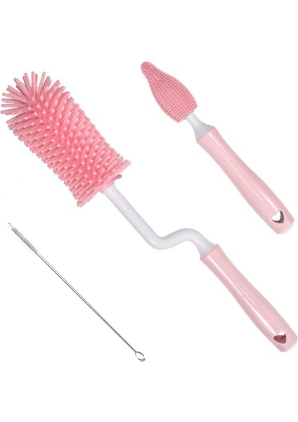 Silikon Şişe Fırçası 360 Derece Döndürme Bebek Emzik Bardağı Meme Temizleme Fırçaları Seti El Yumuşak Kafa Gıda Sınıfı Sulama (Yurt Dışından) modelleri