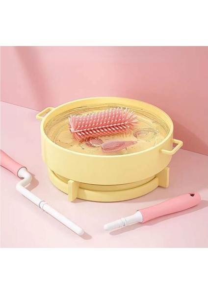 Silikon Şişe Fırçası 360 Derece Döndürme Bebek Emzik Bardağı Meme Temizleme Fırçaları Seti El Yumuşak Kafa Gıda Sınıfı Sulama (Yurt Dışından) indirimleri