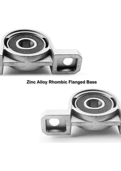 Eıtgzwas 2020 4 Adet KP08 Yastık Blok Monteli Bilyalı Rulman (Çap 8mm Delik) Çinko Alaşımlı Yastık Blok Rulman (Yurt Dışından)