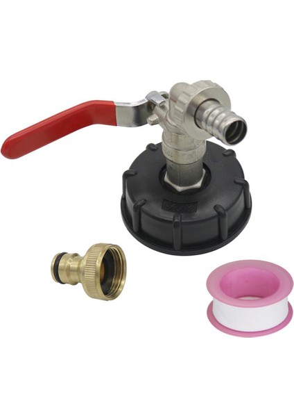 1l2 Inç S60X6 Yedek Ibc Tankı Vana Adaptörü Su Musluk Musluk Konnektörü Kiti (Yurt Dışından)