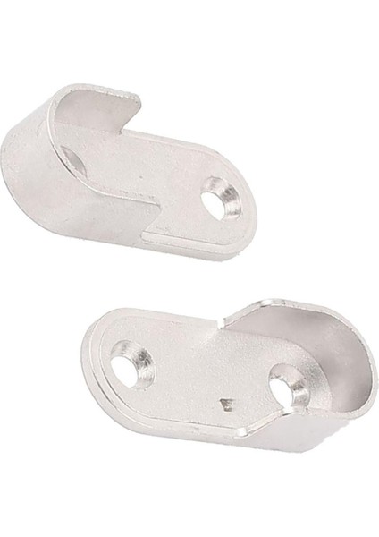 Quanbu Oval Gardırop Asılı Ray Çubuk Uç Braketi Desteği Gümüş Ton Çifti (Yurt Dışından)