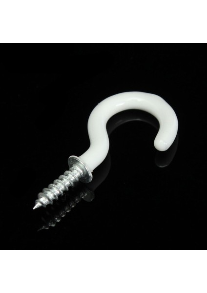 Flyeer 20X Pvc Kaplı Paslanmaz Çelik Vidalı Fincan Kanca Halka Bitki Takı Askı Tutucu Yemek Bar Aracı S (Yurt Dışından)