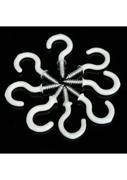 Flyeer 20X Pvc Kaplı Paslanmaz Çelik Vidalı Fincan Kanca Halka Bitki Takı Askı Tutucu Yemek Bar Aracı S (Yurt Dışından) fırsatları