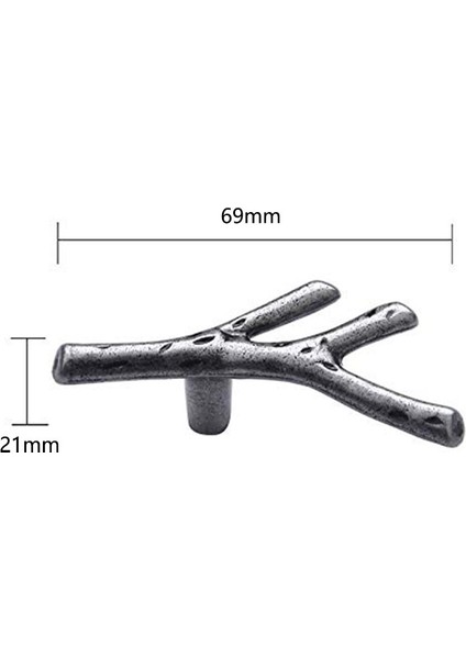 Flyeer 2020 8 Paket Dal Şube Dolap Kolları - Çinko Alaşımı Vintage Ağaç Çekmece Çiftlik Evi Kabin Dağ Evi Için Çekme Kolları Mutfak Dolabı Şifonyer Dolap Dolap (Gümüş) (Yurt Dışından)