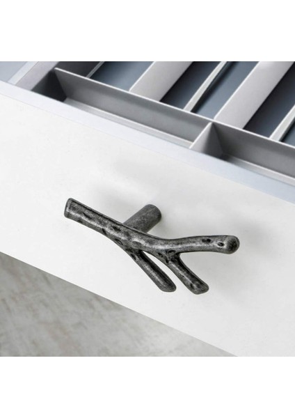 Flyeer 2020 8 Paket Dal Şube Dolap Kolları - Çinko Alaşımı Vintage Ağaç Çekmece Çiftlik Evi Kabin Dağ Evi Için Çekme Kolları Mutfak Dolabı Şifonyer Dolap Dolap (Gümüş) (Yurt Dışından) modelleri