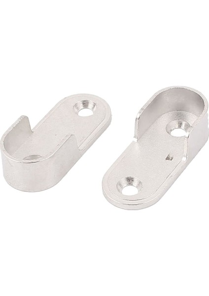 Oval Gardırop Asma Ray Çubuk Uç Braketi Desteği Gümüş Ton Çifti (Yurt Dışından) modelleri