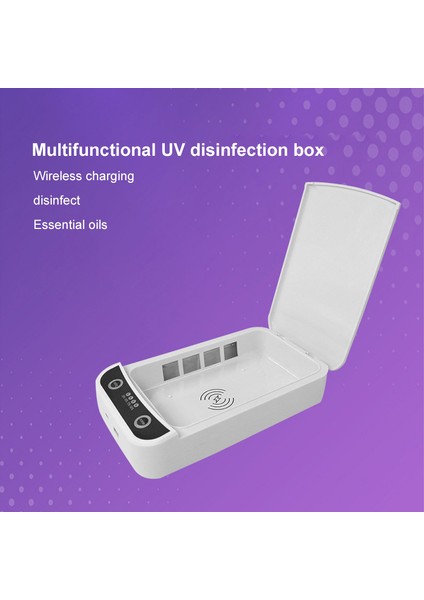 USB + Plug-In Uv Ultraviyole Diş Fırçası Cep Telefonu Dezenfeksiyon Kutusu Ev Kablosuz Hızlı Şarj Taşınabilir Sterilizatör (Yurt Dışından) modelleri