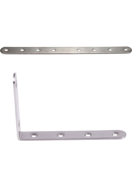 125X75MM L Şekli Paslanmaz Çelik Raf Köşe Desteği Köşebent ve Metal 8 Delik 250MM (Yurt Dışından)